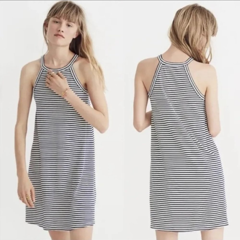 Madewell “District” Stretchy Striped Dress